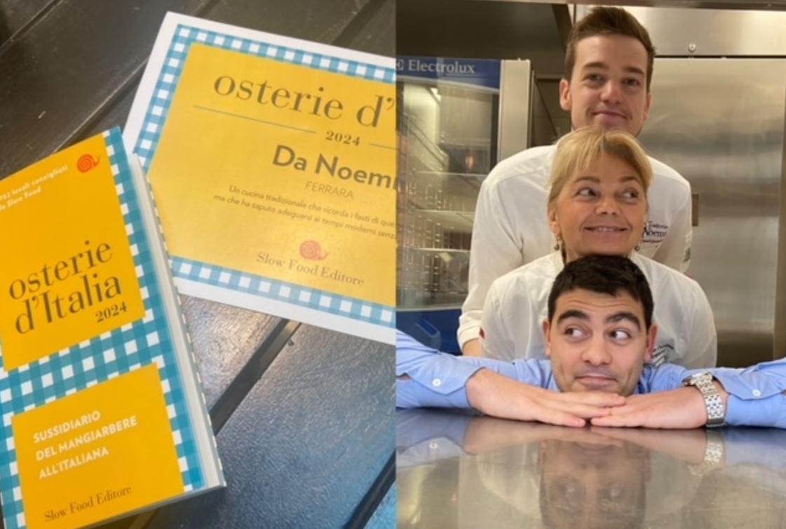Ferrara, la trattoria “Da Noemi” riceve la chiocciola di Slow Food
