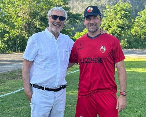 Mister Giorgio Gorgone con il presidente Andrea Bulgarella