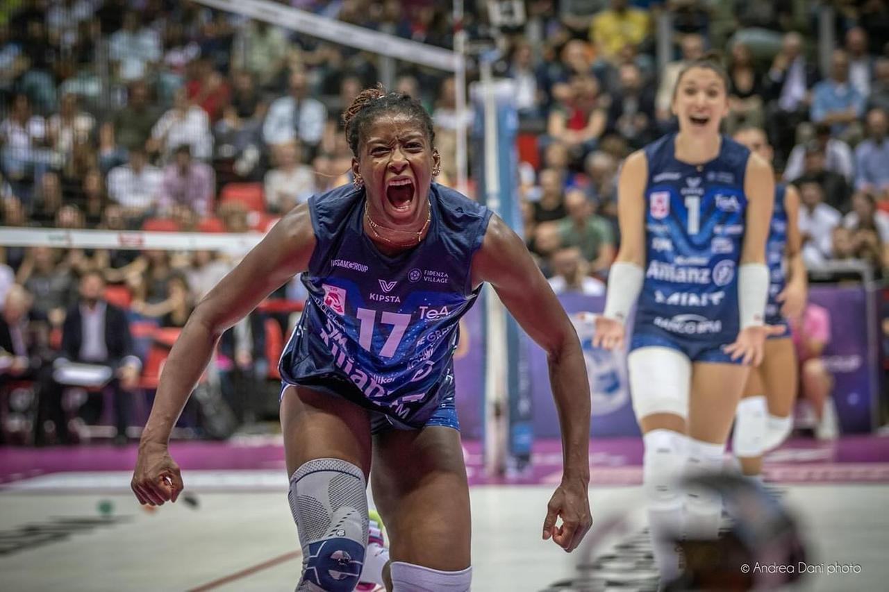 Miriam Sylla capitana azzurra di volley della Allianz Vero Milano