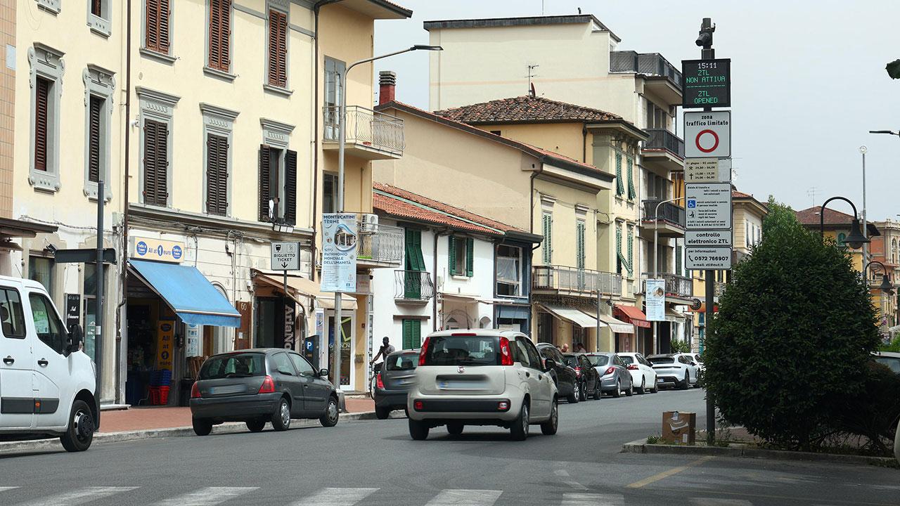 Il varco di corso Roma per l’accesso in centro