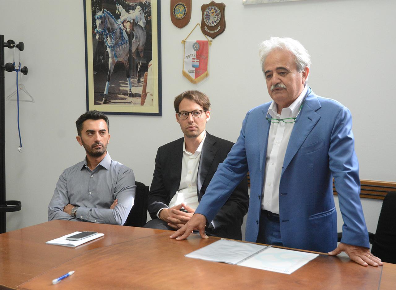 Nicola Mura, Mario Alberto Floris e l’ex direttore Antonio Sulis
