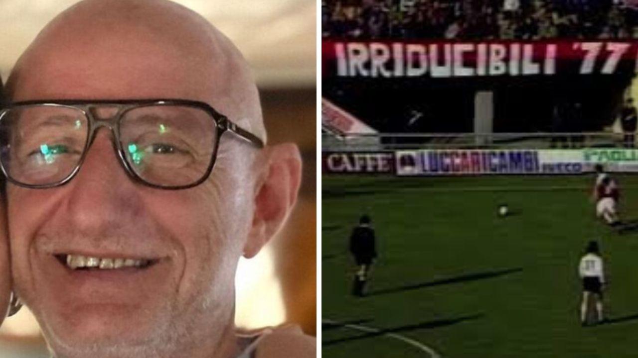 
	Francesco Luporini e lo striscione degli Irriducibili '77


