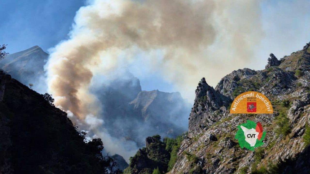 
	L'incendio nella zona di Resceto

