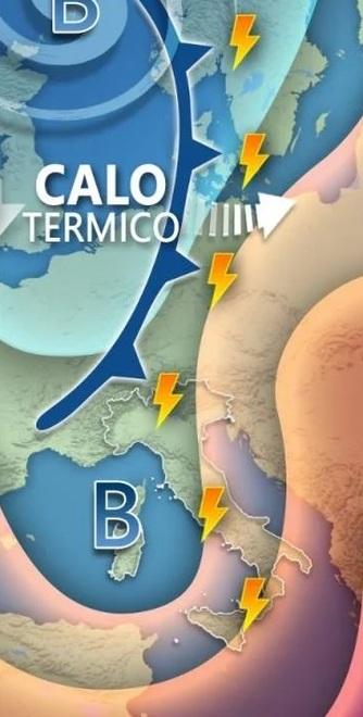 Meteo: l’afa insopportabile si allenta, in arrivo pioggia e grandine<br>
