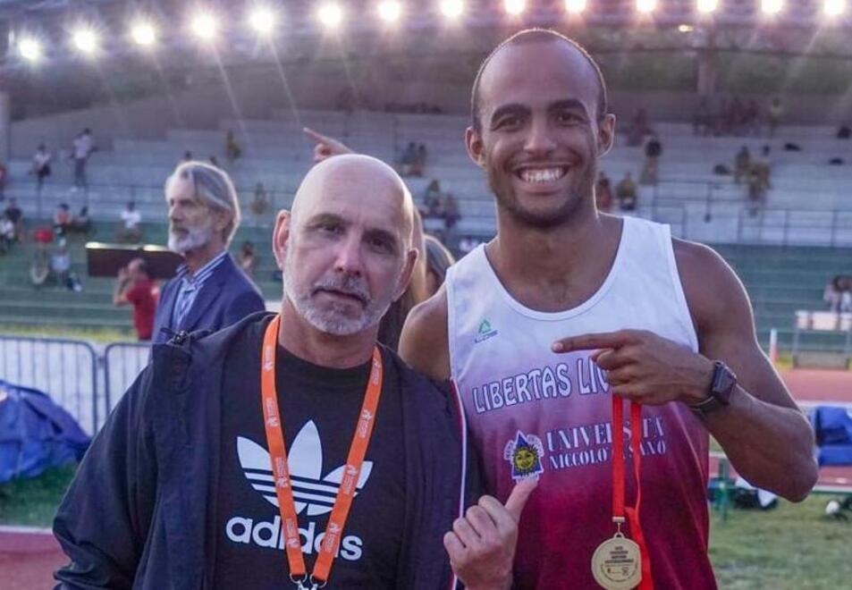 Il modenese Leonardo Righi della Fratellanza è il coach del duecentista olimpico Pettorossi: «Il mio allievo d’America»