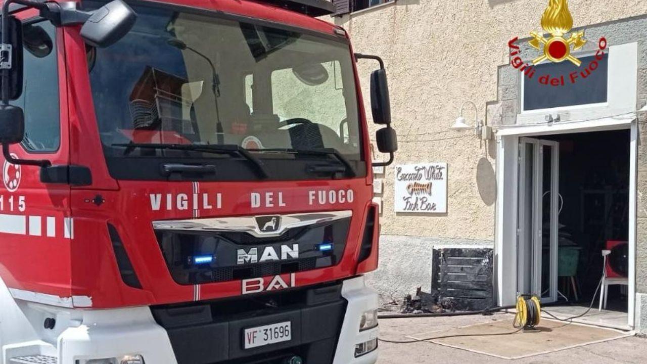 L'intervento dei vigili del fuoco