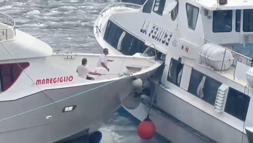 
	L'impatto tra le due barche

