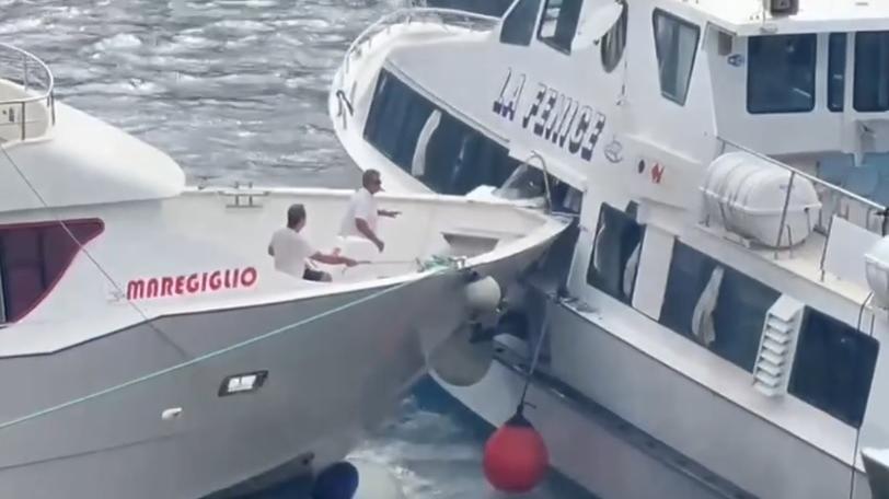 L'impatto tra le due barche