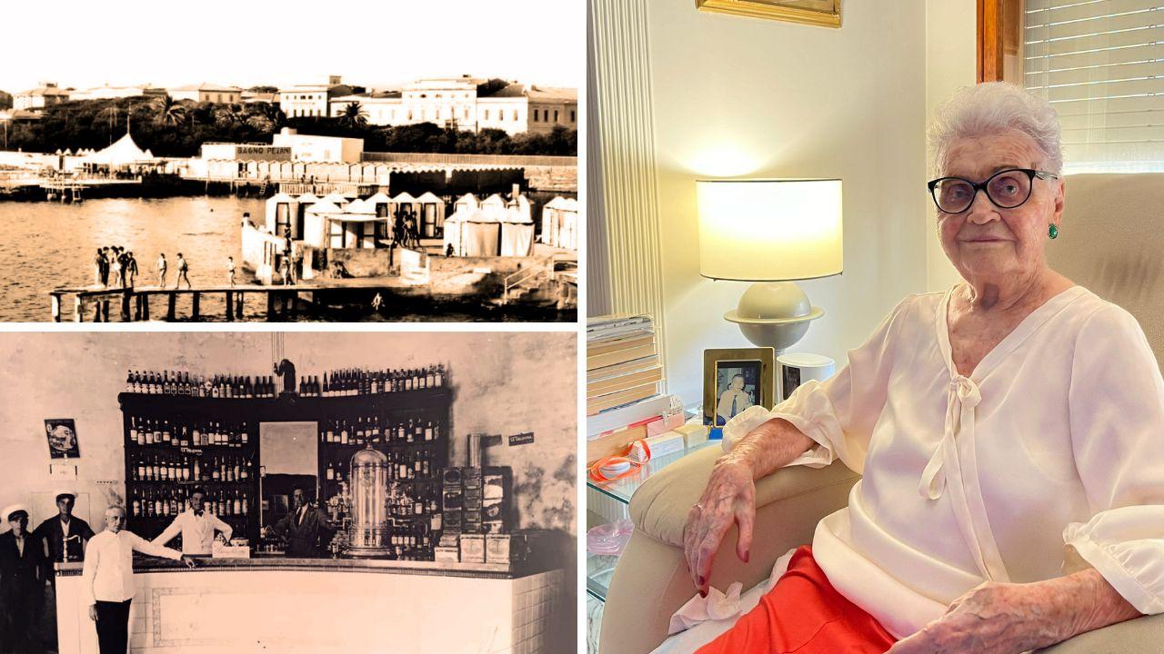 
	Foto storiche dei Bagni Pejani ad Ardenza a Livorno, a destra Tina Avelardi

