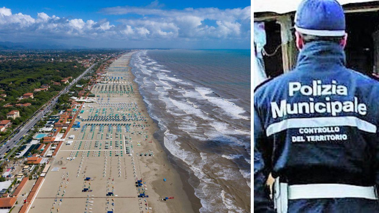
	Il litorale della Versilia e un agente della municipale

