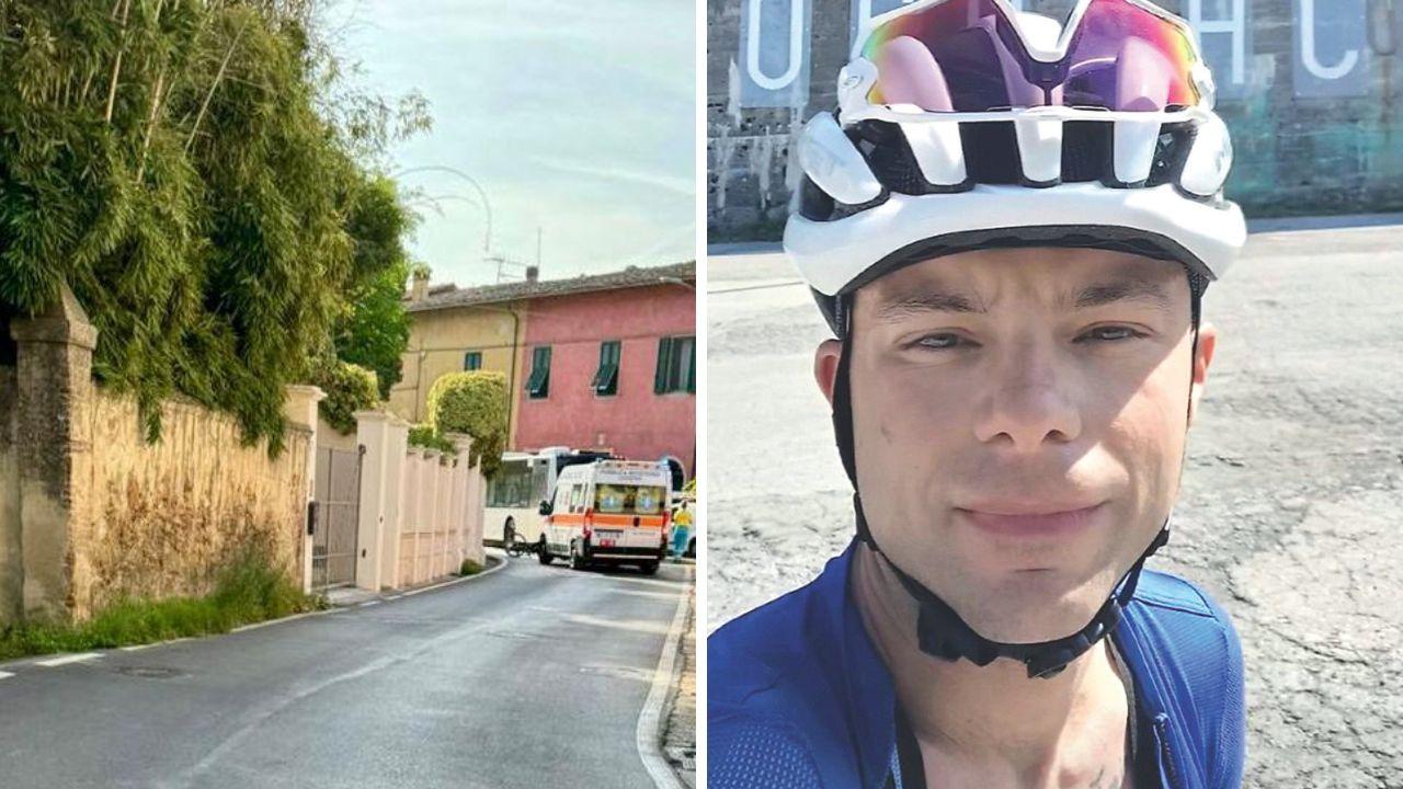 Alessio Cerullo e il punto dell'incidente (foto Franco Silvi)