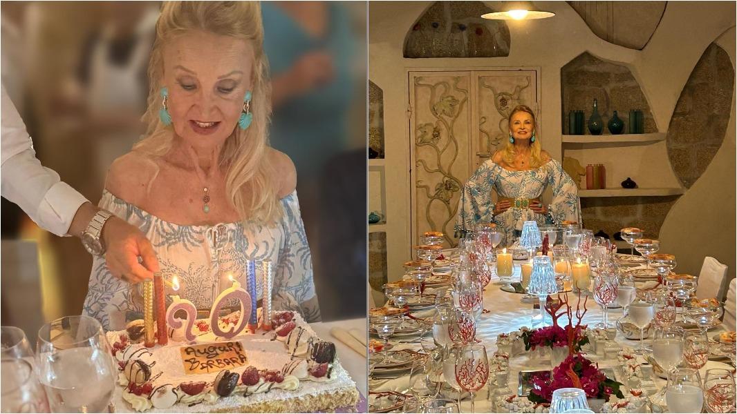 A Porto Cervo la festa per gli 80 anni di Barbara Bouchet