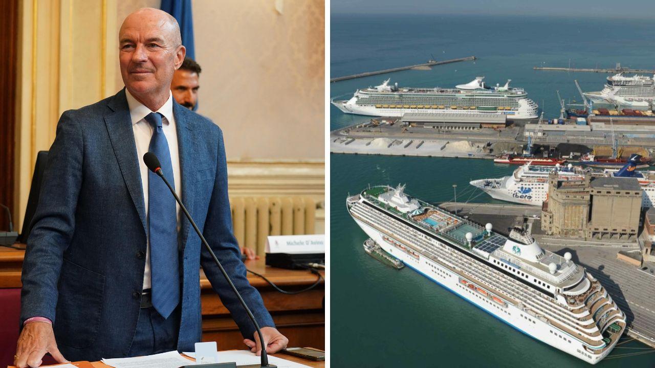 
	Il sindaco Salvetti e navi da crociera (foto di archivio)


