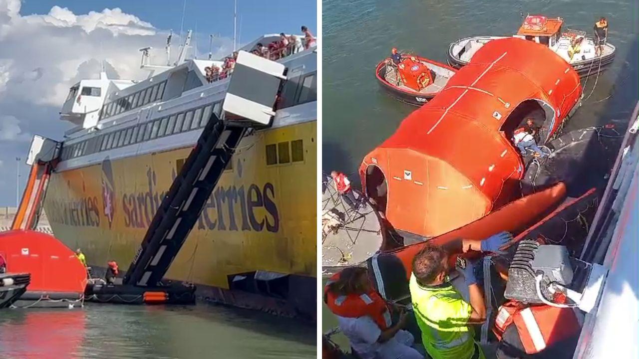 
	Lo scivolo d'emergenza e l'evacuazione dei passeggeri

