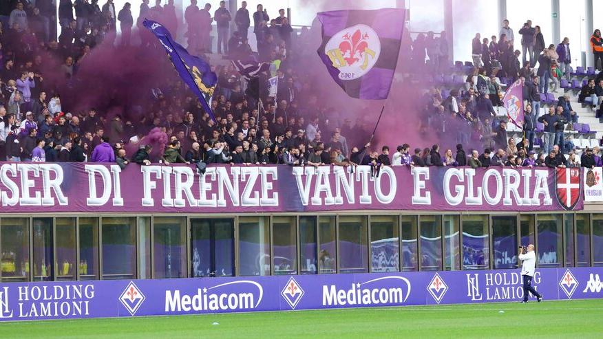 Un allenamento della Fiorentina al Viola Park 