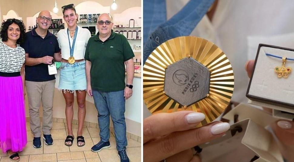 Alessia Orro a Fonni dagli orafi Pirisi: per lei un gioiello celebrativo in filigrana