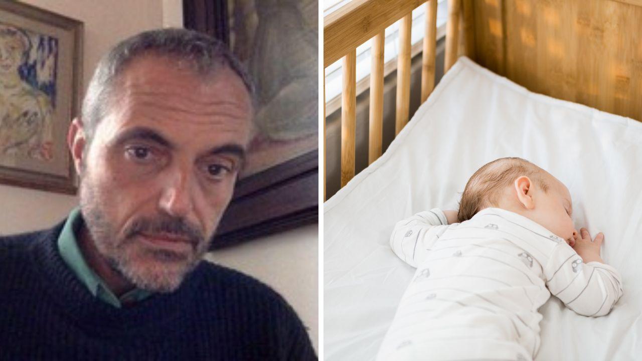 
	Il professor Luca Filippi e un neonato

