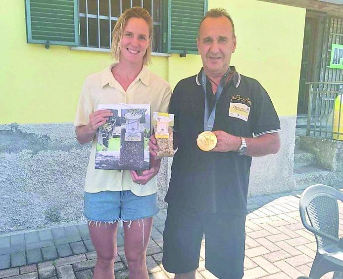 
	Bronte Campbell con Lorenzo Satti

