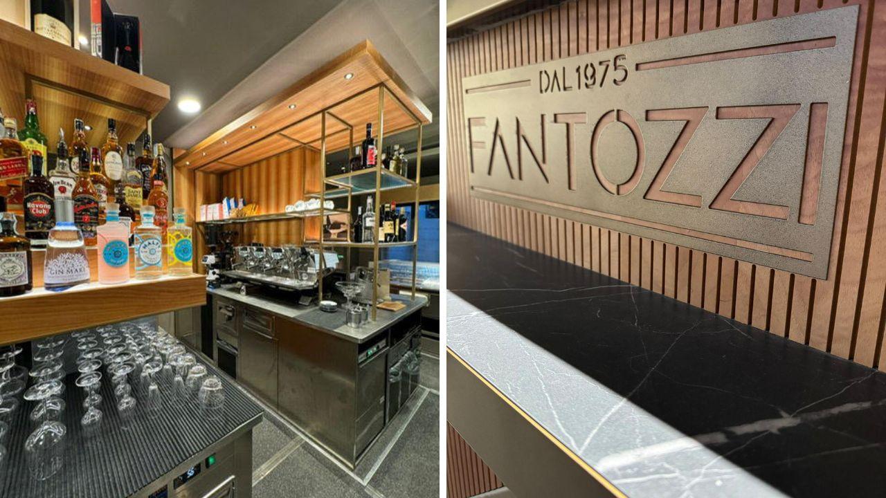 Due foto del locale che è stato completamente rinnovato