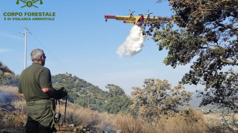 Canadair in azione in una foto di archivio 