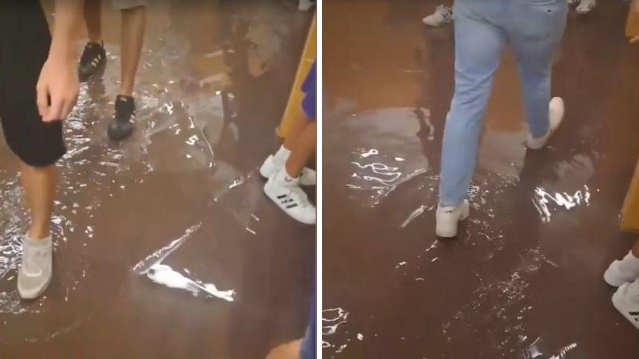 I bagni della Curva Ferrovia allagati