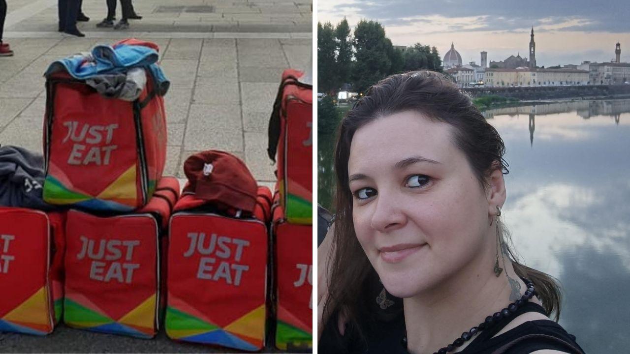 
	La rider Bruna e una protesta dei corrieri

