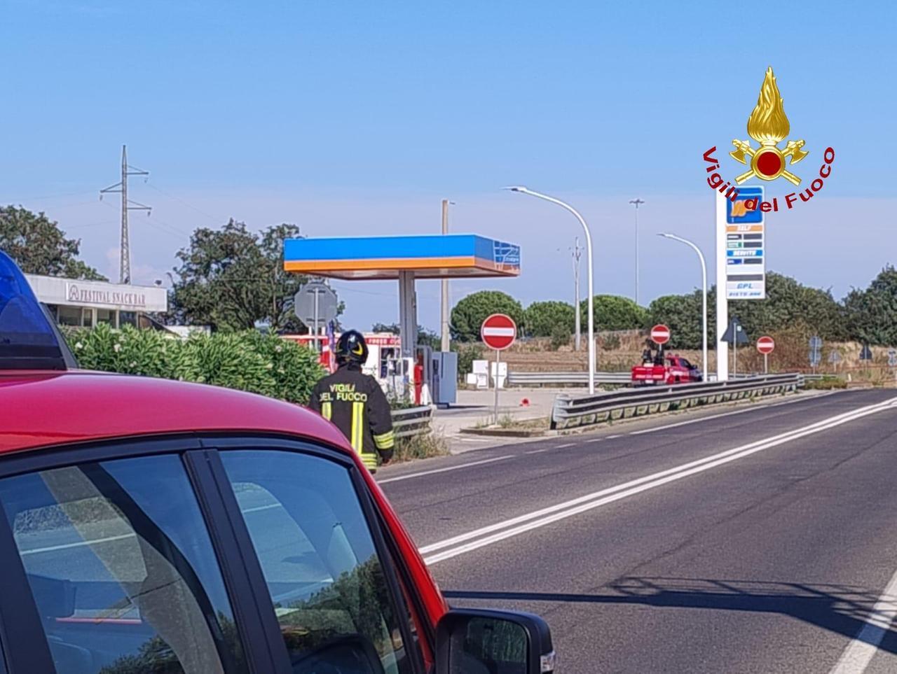 Il distributore in cui si è verificata la fuoriuscita di Gpl