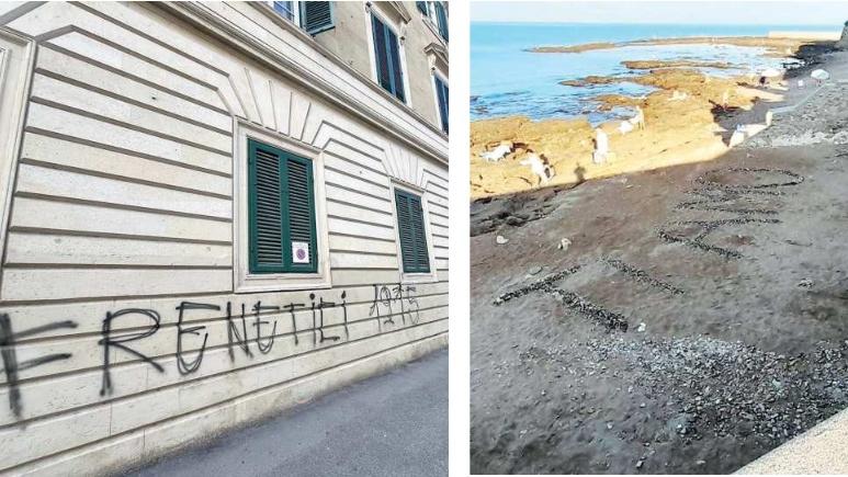 “Ti amo” scritto sulla spiaggia dell'Accademia: la lezione dell'autore segreto a chi sfregia la città