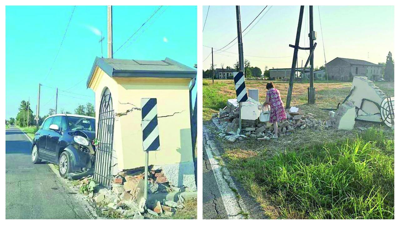 Malore in auto: si schianta contro un capitello