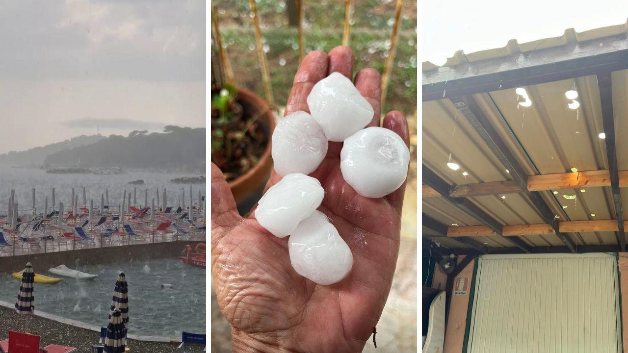 Forte grandinata a Castiglioncello: chicchi grandi come palle da ping-pong