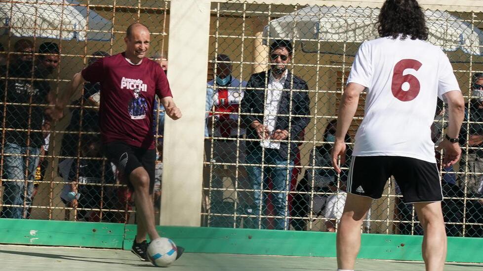 Max Allegri nel gabbione dei Bagni Fiume
