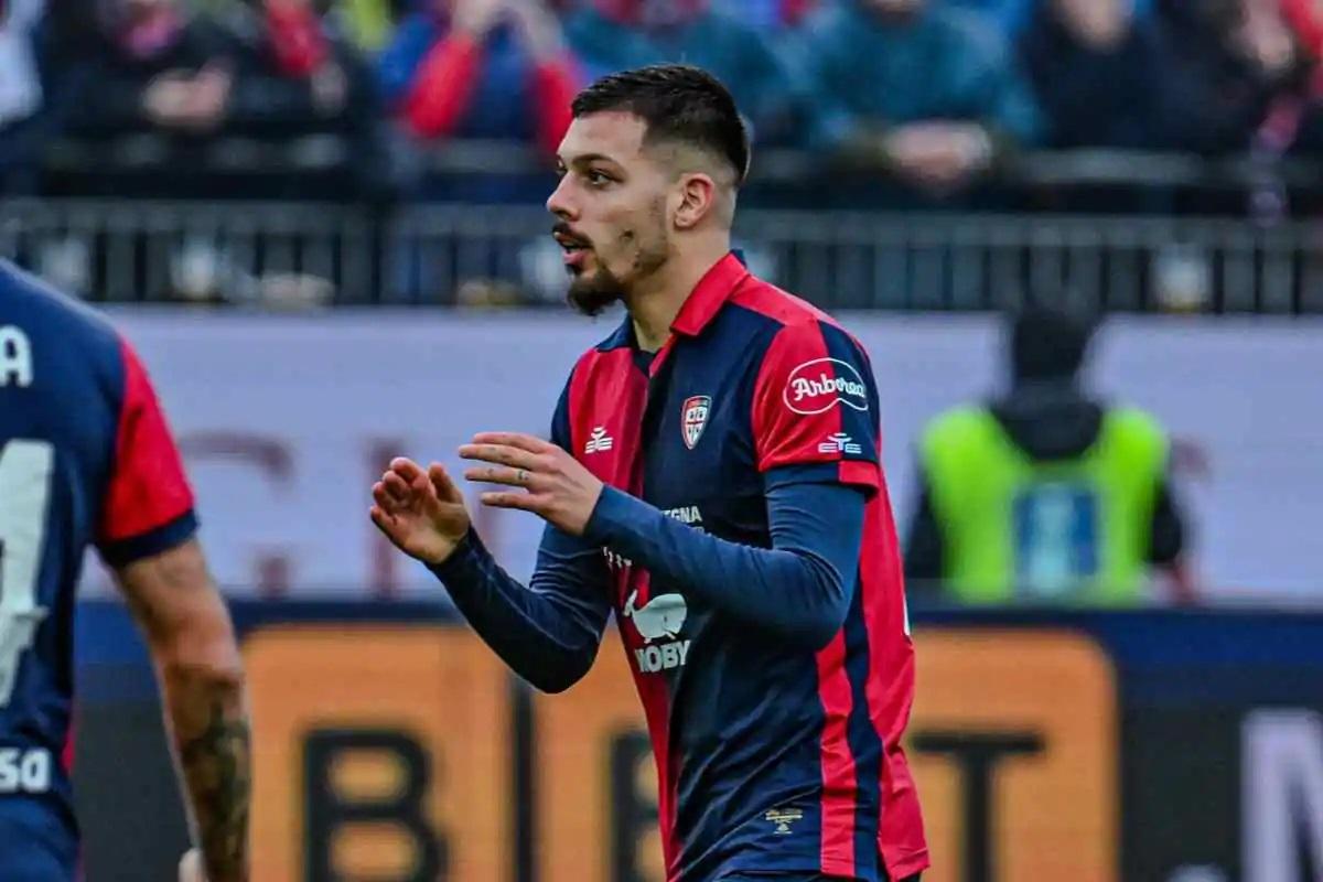Gianluca Gaetano centrocampista del Cagliari Calcio