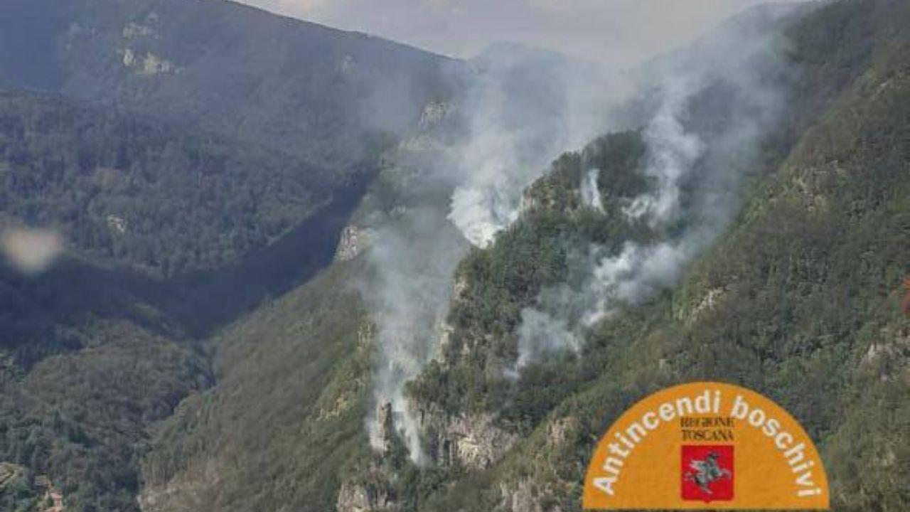 L'incendio a Cutigliano
