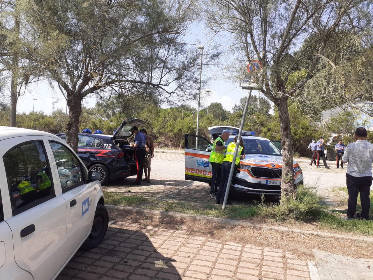
	Il parcheggio dove &egrave; stato trovato morto l'uomo

