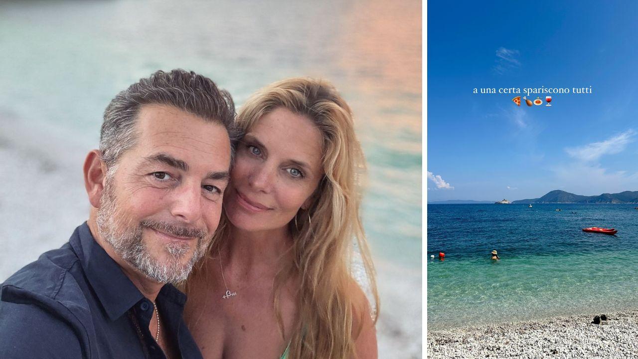 Daniele Bossari e Filippa Lagerback all'Elba (foto da Instagram)