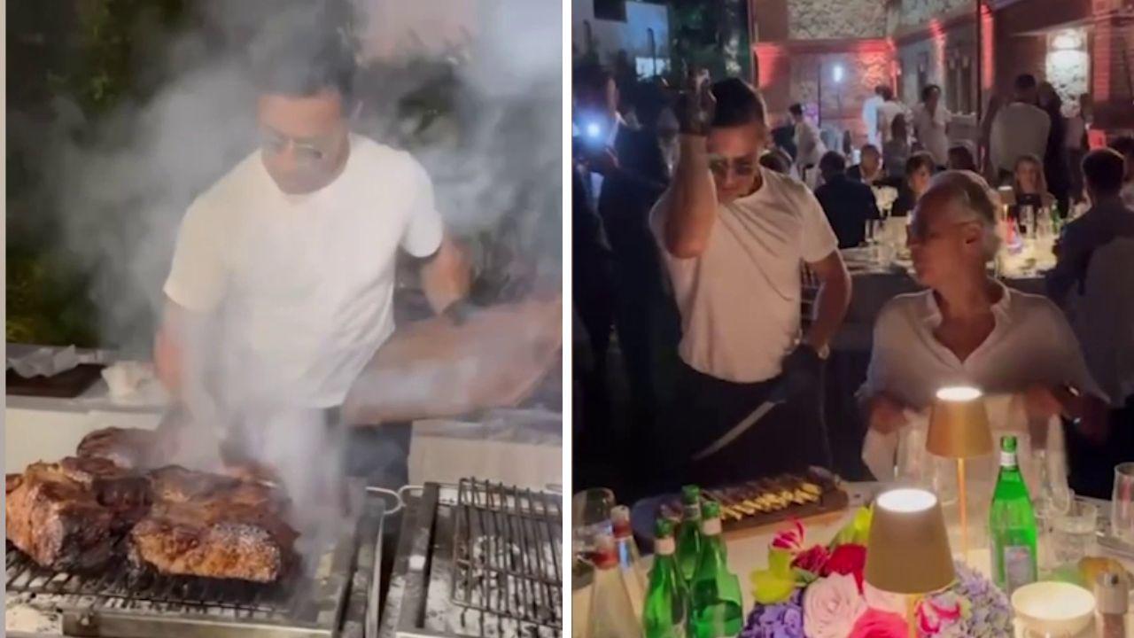 
	Salt Bae cucina da Andrea Bocelli e lo serve al tavolo

