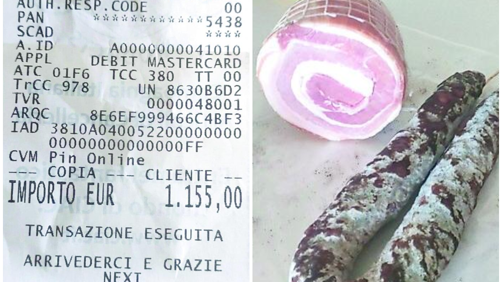 Formaggi e salsicce venduti a Porto Istana a peso d’oro ai gestori di una gastronomia