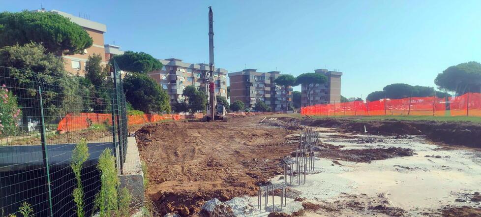 Il cantiere di stombamento di via Montelungo