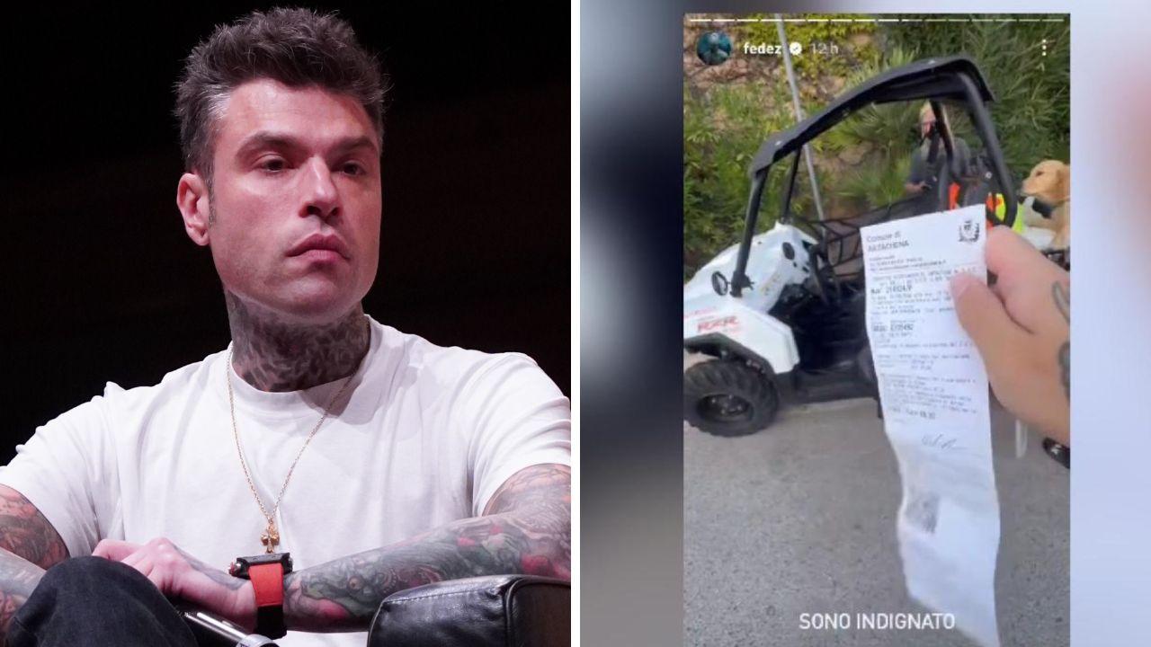 Fedez e la multa ricevuta in Sardegna