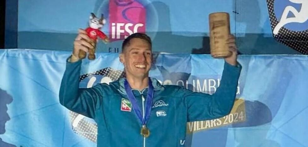 Arrampicata, Ludovico Fossali sul tetto d’Europa nella “Speed”