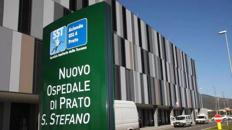 L’ingresso dell’ospedale di Prato
