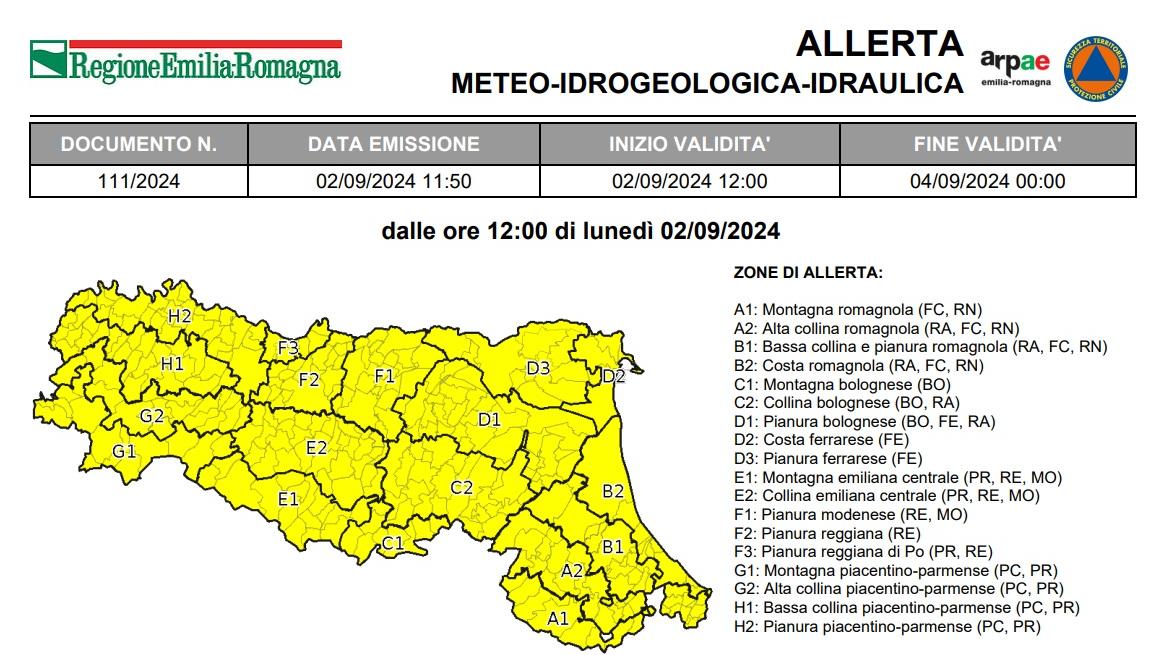 Fine del caldo africano? Temporali in arrivo, allerta gialla in Emilia Romagna