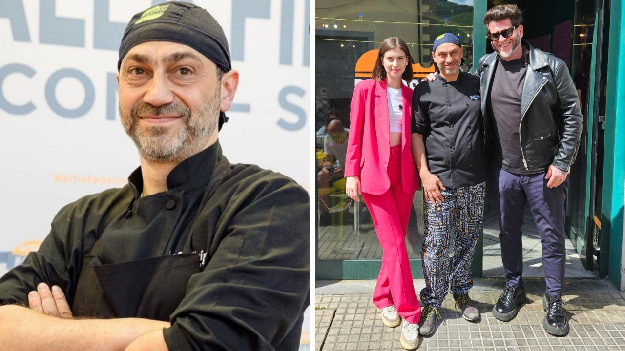 Luigi Ducci e a destra con Sofia Plescia e Vittorio Gucci