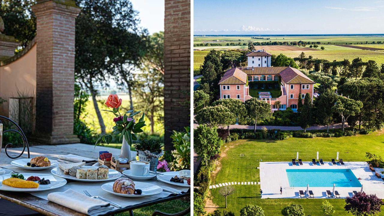 La colazione nel resort toscano