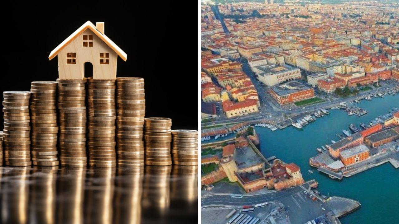 Una veduta dall'alto di Livorno