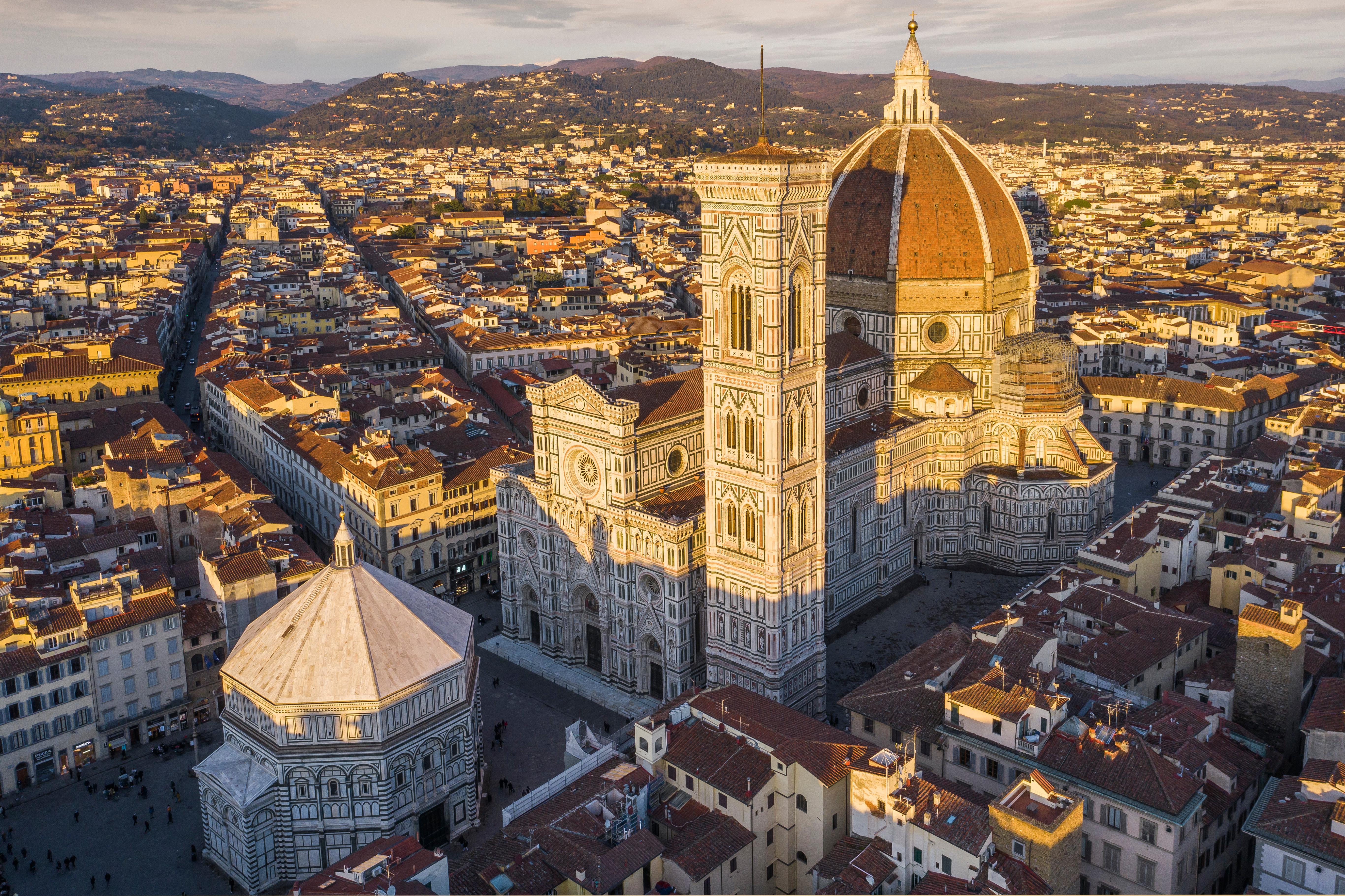 Un'immagine del centro di Firenze dall'alto