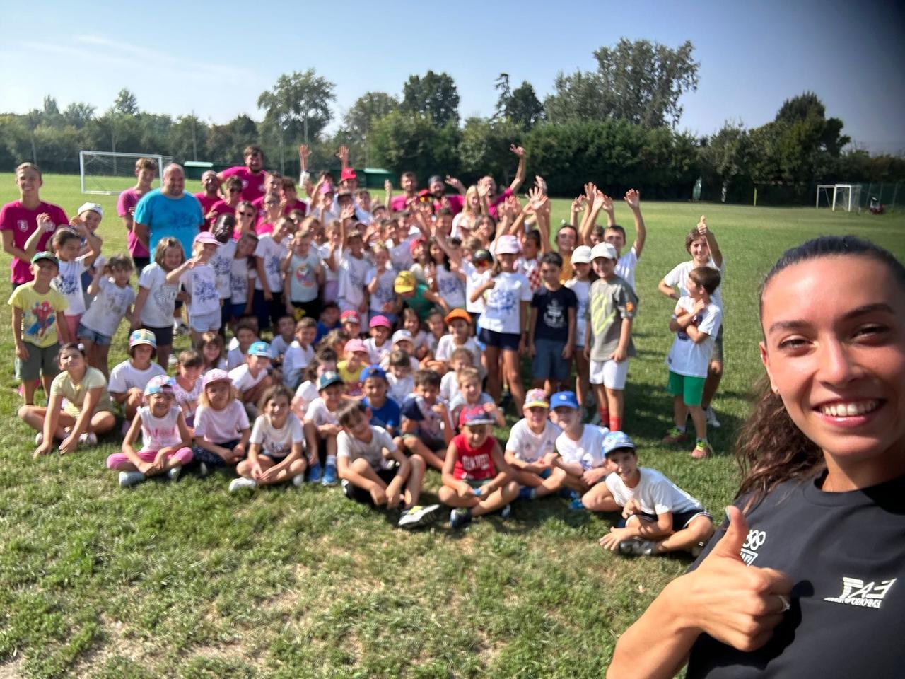 La medaglia olimpica tra i bimbi a Ferrara