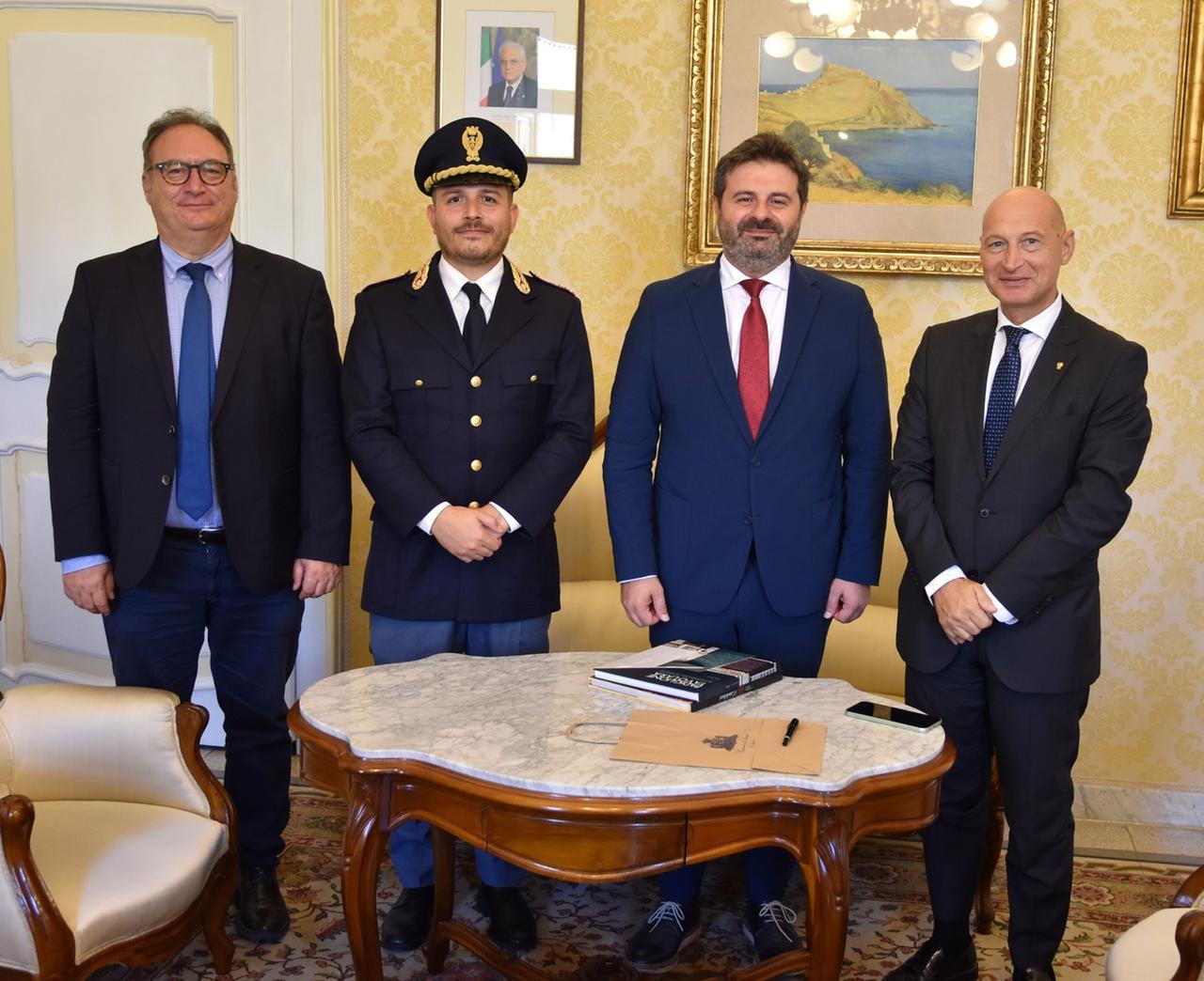 Sassari, il sindaco Giuseppe Mascia riceve il nuovo questore Mastrapasqua