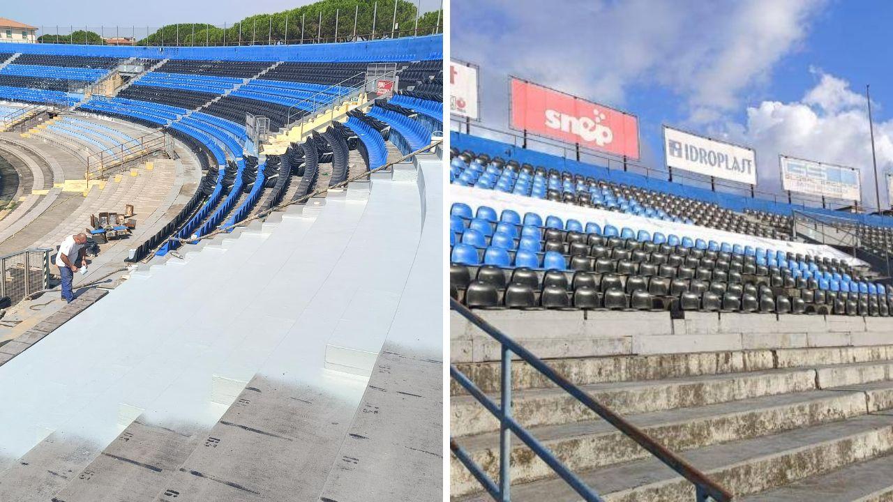 Pisa, al via il cantiere nella gradinata con 2.100 seggiolini da rimontare