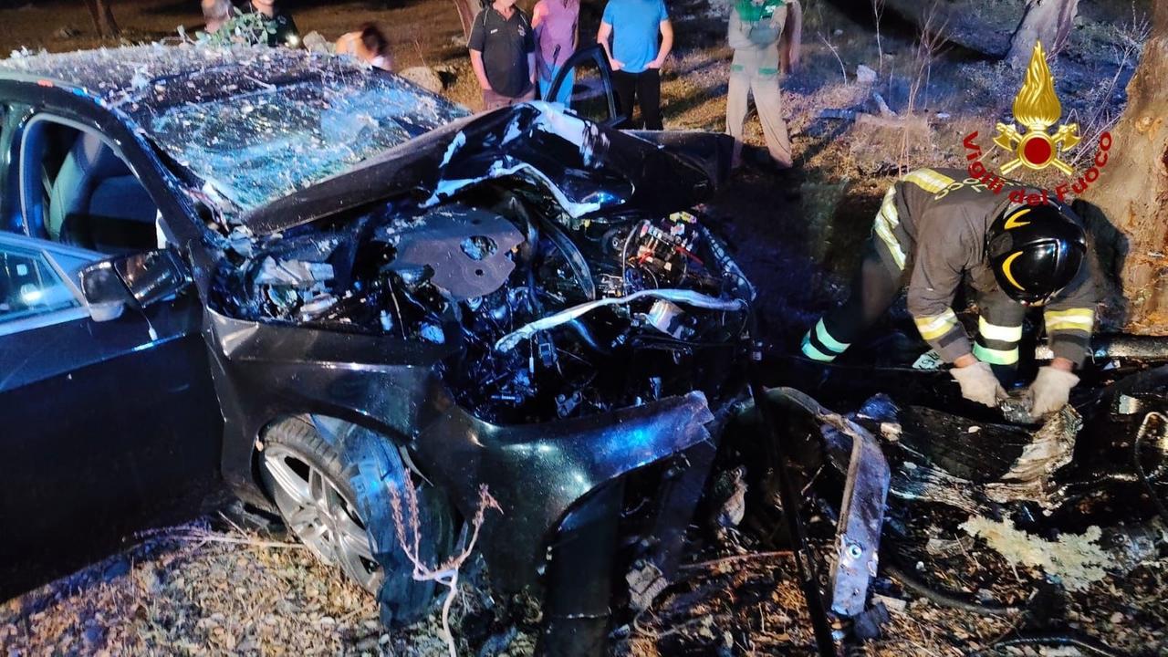 L'auto su cui viaggiava Fiorella Monni